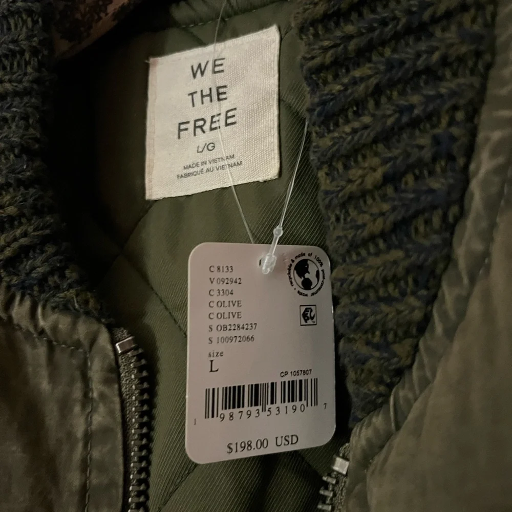 We The Free / Free People - Jax Washed Bomber Jacket (Olive) - Picture 6 of 6